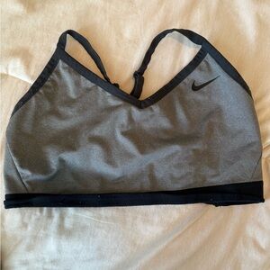 Nike Women's Black and Gray Sports Bra